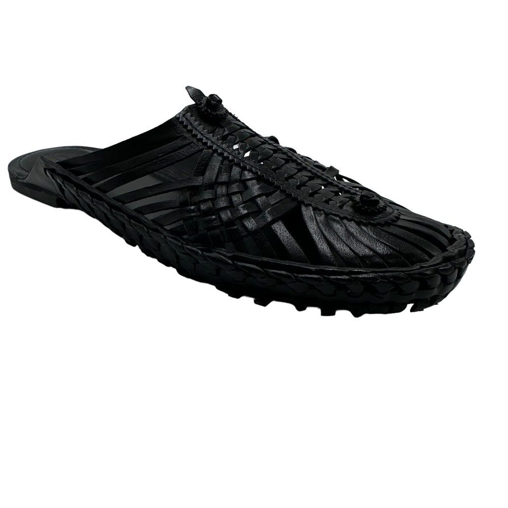 Sbicca Womens Avadi Leather‎ Closed Toe Huarache Sandals Black 9 Medium (B,M)